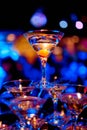 Martini glasses filled with cocktails Royalty Free Stock Photo