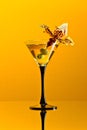 Martini with green olives Royalty Free Stock Photo