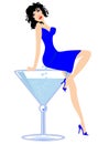 Martini Lady Royalty Free Stock Photo