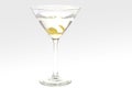 Martini with a lemon twist Royalty Free Stock Photo