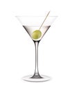 Martini with olive. Royalty Free Stock Photo