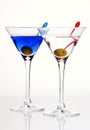 Martini with olive Royalty Free Stock Photo