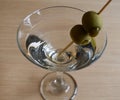 Martini with olives Royalty Free Stock Photo