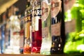 Martini and other alcoholic drinks bottle in bar Royalty Free Stock Photo