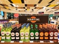 Martini - selection of vermouth spirits at duty-free shop