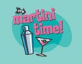 Martini Time Vector Design