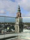 Martini Tower Groningen from the deck of the Forum Royalty Free Stock Photo