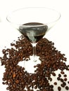 Martiniglass glass liqueur beans coffeebeans
