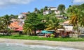 Martinique, picturesque city of Le diamant in West Indies