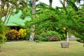 Martinique, picturesque park in the city of Sainte Anne in West Indies