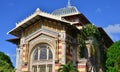 Martinique, picturesque Schoelcher library of Fort de France in Royalty Free Stock Photo