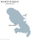 Martinique political map