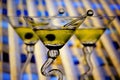 Martinis with downtown background Royalty Free Stock Photo