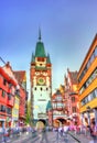 The Martinstor, the Martin`s Gate in Freiburg im Breisgau, Germany