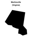 Martinsville outline map Royalty Free Stock Photo
