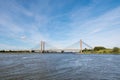 Martinus Nijhoff Bridge and river Waal near Zaltbommel, Netherlands