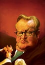 Martti Ahtisaari Caricature Royalty Free Stock Photo