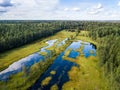 Martynovskoe lake aerial view. Moscow Region, Russia Royalty Free Stock Photo