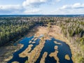 Martynovskoe lake. Aerial view. Moscow Region, Russia Royalty Free Stock Photo