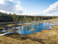 Martynovskoe lake. Aerial view. Moscow Region, Russia Royalty Free Stock Photo