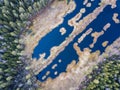 Martynovskoe lake. Aerial view. Moscow Region, Russia Royalty Free Stock Photo