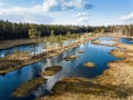 Martynovskoe lake. Aerial view. Moscow Region, Russia Royalty Free Stock Photo