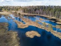 Martynovskoe lake. Aerial view. Moscow Region, Russia Royalty Free Stock Photo