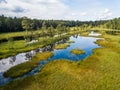 Martynovskoe lake aerial view. Moscow Region, Russia Royalty Free Stock Photo