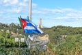 Cuban flag in Algiers city.