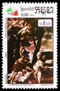 "The Martyrdom of St. Peter" (Zampieri Domenichino), "Italia '85" International Stamp