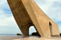 Martyrs\' Memorial, Maqam Echahid is a symbol of Algeria\'s independence, concrete monument, blue sky, Algiers