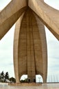 Martyrs' Memorial, Maqam Echahid is a symbol of Algeria's independence, concrete monument, blue sky, Algiers, Algeria