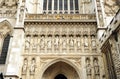 Martyrs statues including Monsignor Romero  in Western facade of Westminster Abbey in London, England, UK. Royalty Free Stock Photo