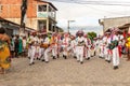 Marujada de Curaca members dance and sing at the Chegancas cultural event in Saubara, Bahia