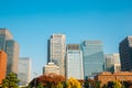 Marunouchi district modern buildings at autumn in Tokyo, Japan Royalty Free Stock Photo