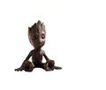 Marvel avengers kid groot isolated on white background. Cinema style.