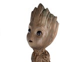 Marvel avengers kid groot isolated on white background. Cinema style.