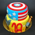 Marvel comics characters cake: Captain America and Thor