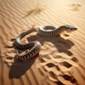 Graceful Wanderer: Kingsnake Slithering in the Desert