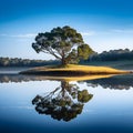 Tranquil Water Reflections: A Serene Oasis in Nature\'s Mirror