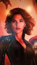 Marvel superheroes Close up of Black Widow