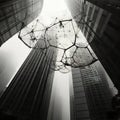 Urban Threads: A Giant Spiderweb Weaves Magic Between Skyscrapers