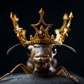 Regal Ant Monarch: Adorned in Crown, Ruler of Darkness