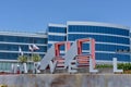 Marvell logo and sign near Silicon Valley headquarters of semiconductor manufacturing company Royalty Free Stock Photo