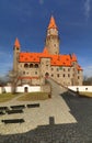 Fabulous Bouzov castle in Czech republic Royalty Free Stock Photo