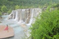 marvellous waterfall with new couple