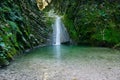 Marvellous waterfall on a mountain stream in forest