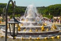 Marvelous golden fountain in Paris