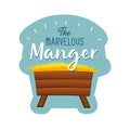 The Marvelous manger banner design Royalty Free Stock Photo