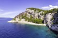 Marvelous Nugal beach near Makarska village, beautiful Mediterranean seascape Royalty Free Stock Photo